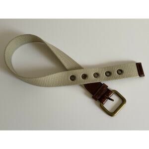 Eddie Bauer women’s small belt khaki webbed belt small 28 in x 1.5 in  nwt